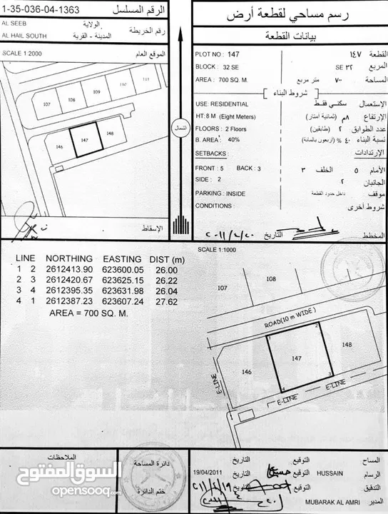 ارض سكنية في الحيل الجنوبية 700 من المالك