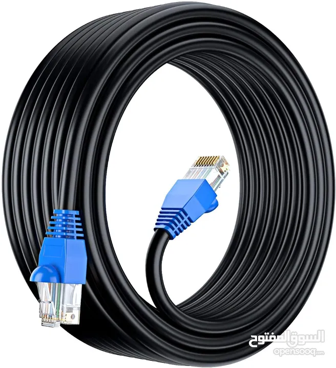 CABLE E.NET CAT6a patch cord gray 50M  كابلات انترنت 50M