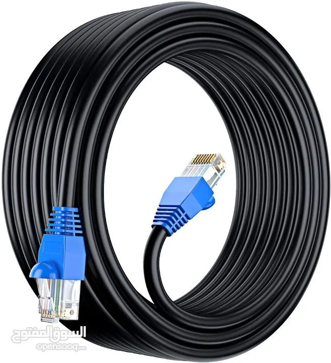 CABLE E.NET CAT6a patch cord gray 50M  كابلات انترنت 50M