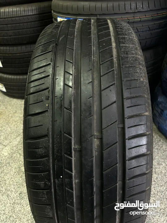 /:- اطارات مستعمل  /:- بحالة ممتازة /:- قياس: “245/45/19”