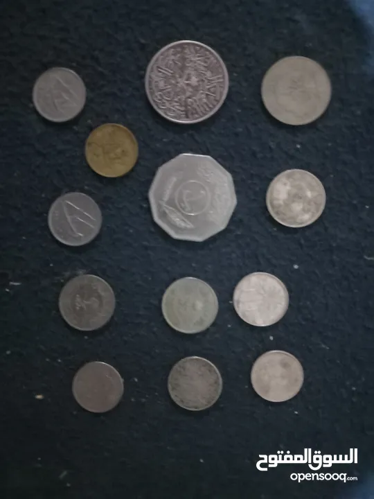 لعشاق جمع العملات العربية القديمة من مقتنياتي الخاصة عدد 13 عملة معدنية بياناتهم كالتالي  أربعة قروش