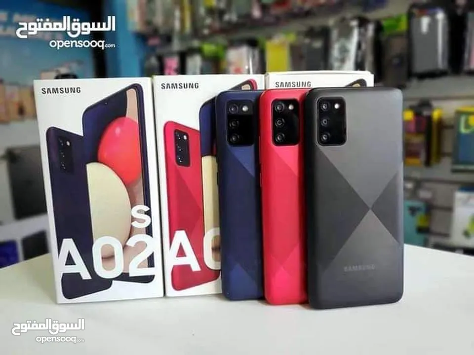 مستعمل ايام وكاله Samsung A02s رام 6 جيجا 32 أغراضة والكرتونه الأصلية مكفول متوفر توصيل