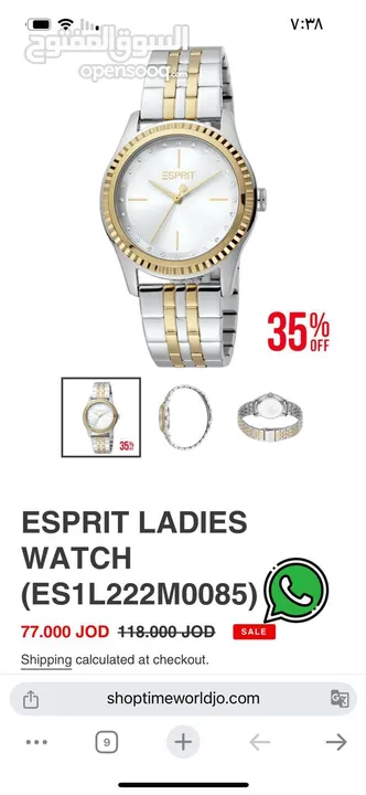 ساعه ESPRIT اصلية مستعملة خفيف للبيع