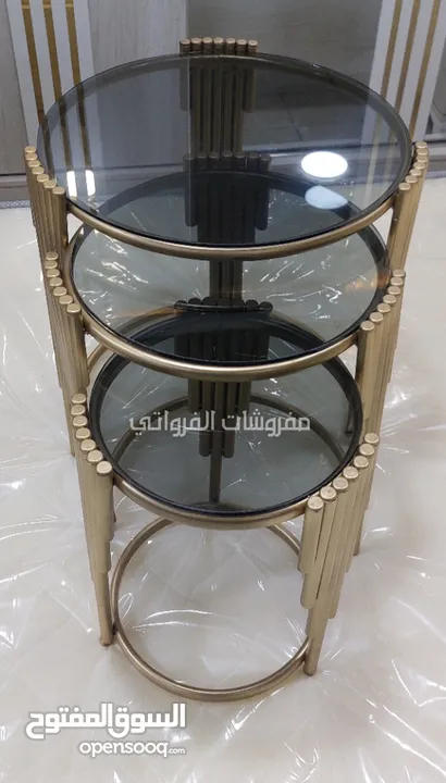 اطقم طربيزات عدة موديلات  حديد وخشب