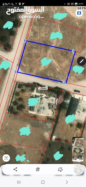 حوض 17 طبول كوتيه مساحة الأرض 1037م2 على شارعين بأعلى اطلاله للحوض صخريه منطقة فلل واجهة  القطعة 25