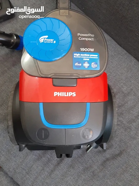 مكنسة كهربائية ماركة فيليبس برو باور 1900W  استعمال خفيف شغاله 100% Phillips vacuum PowerPro 1900W