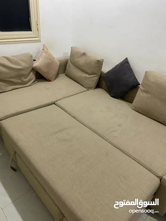 انتريه كامل بحاله ممتازه Sofa bed #سرير اريكه #كنب