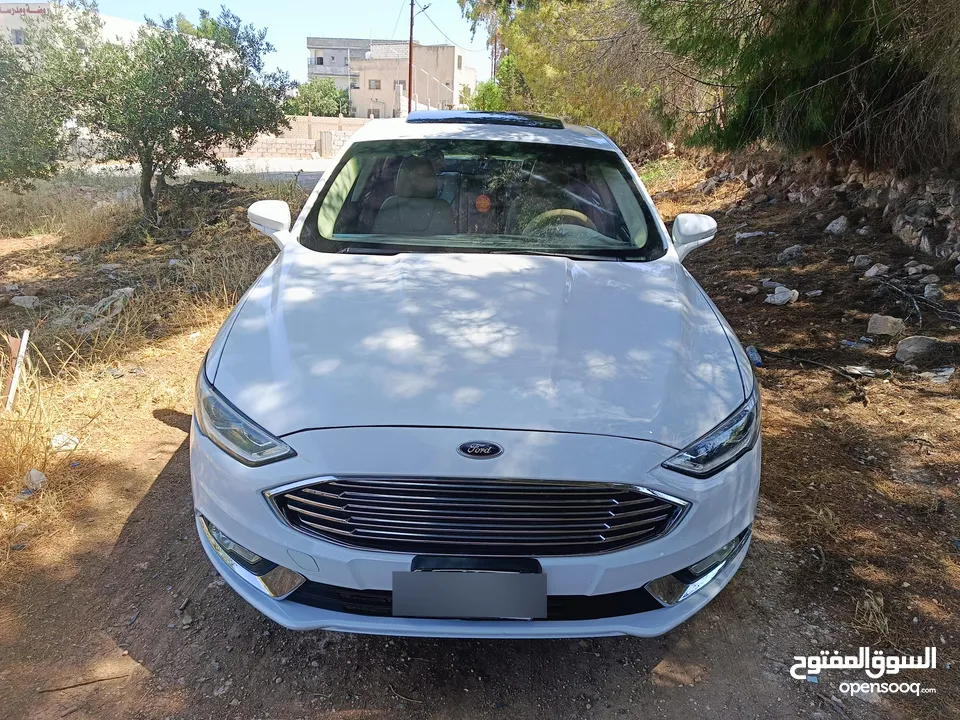 فورد فيوجن تيتانيوم 2018 Ford Fusion Titanium white  اعلى مواصفات نظيفه جدا استخدام شخصي ماشيه 96000