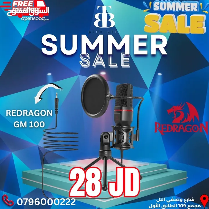 Redragon GM100 Gaming Stream Microphone مايك ريدراجون مكفول والتوصيل مجاني