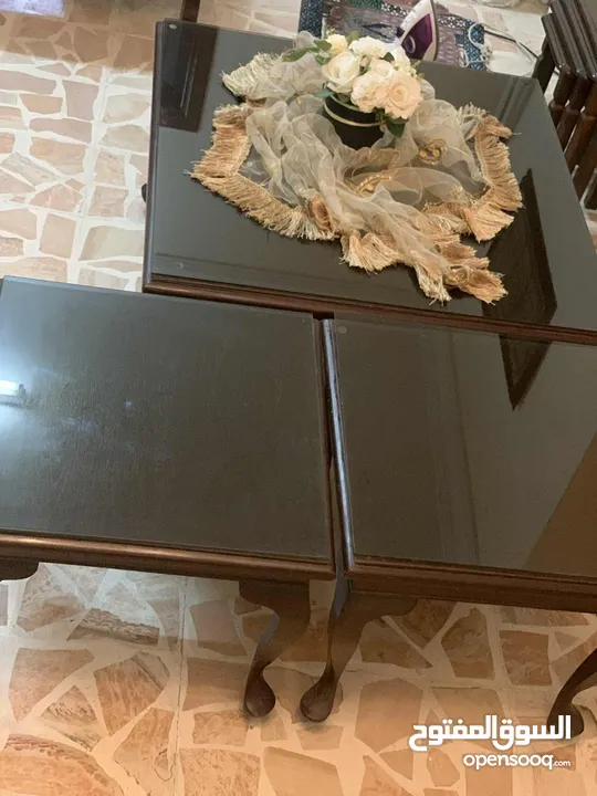 طقم كنب عشر مقاعد ثقيل مع معرض تلفزيون مع طاولات