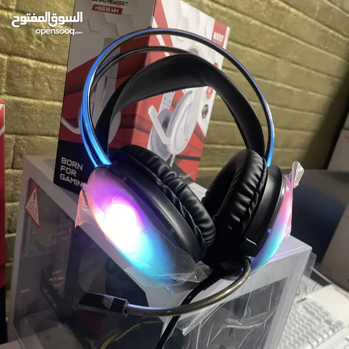 هيدفون مضيء خرافي محيطي يو اس بي 7.0 فقط بـ 50 شيكل