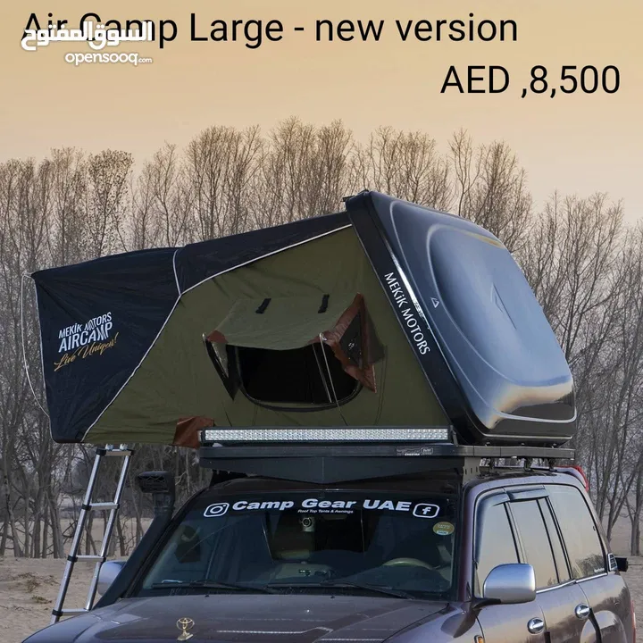 سلة ARB base rack للفتك مع مظلة جانبية وخيمة سطح عائلية roof top tent Air Camp وخزان ماء كبير