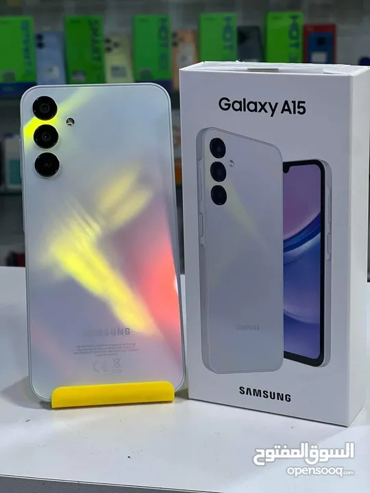 جهاز مشغل ايام Samsung A15 رام 8 و 12 و 16 الجيجا 128 و 256 هدية كفر ولزقة وشاحن الاصلي متوفر توصيل
