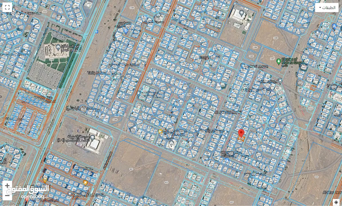 أرض سكنية كورنر في ولاية السيب - المعبيلة السابعة مساحة الأرض: 400 متر سعر الأرض: 41500 ألف ريال