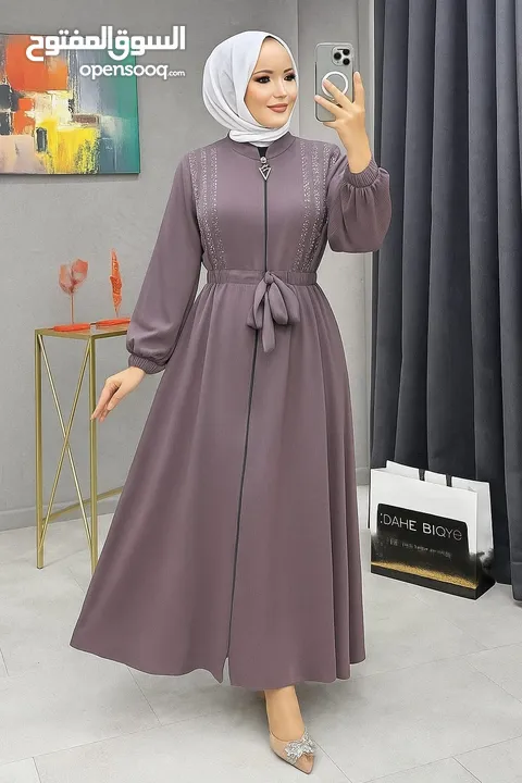 عباي ستاتي استراس عباية العيد كم بلاسيه  وزن 50 لل 110