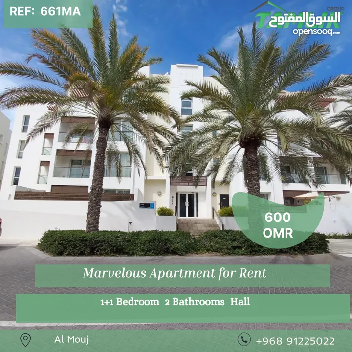 Marvelous Apartment for Rent in Al Mouj  REF 661MA