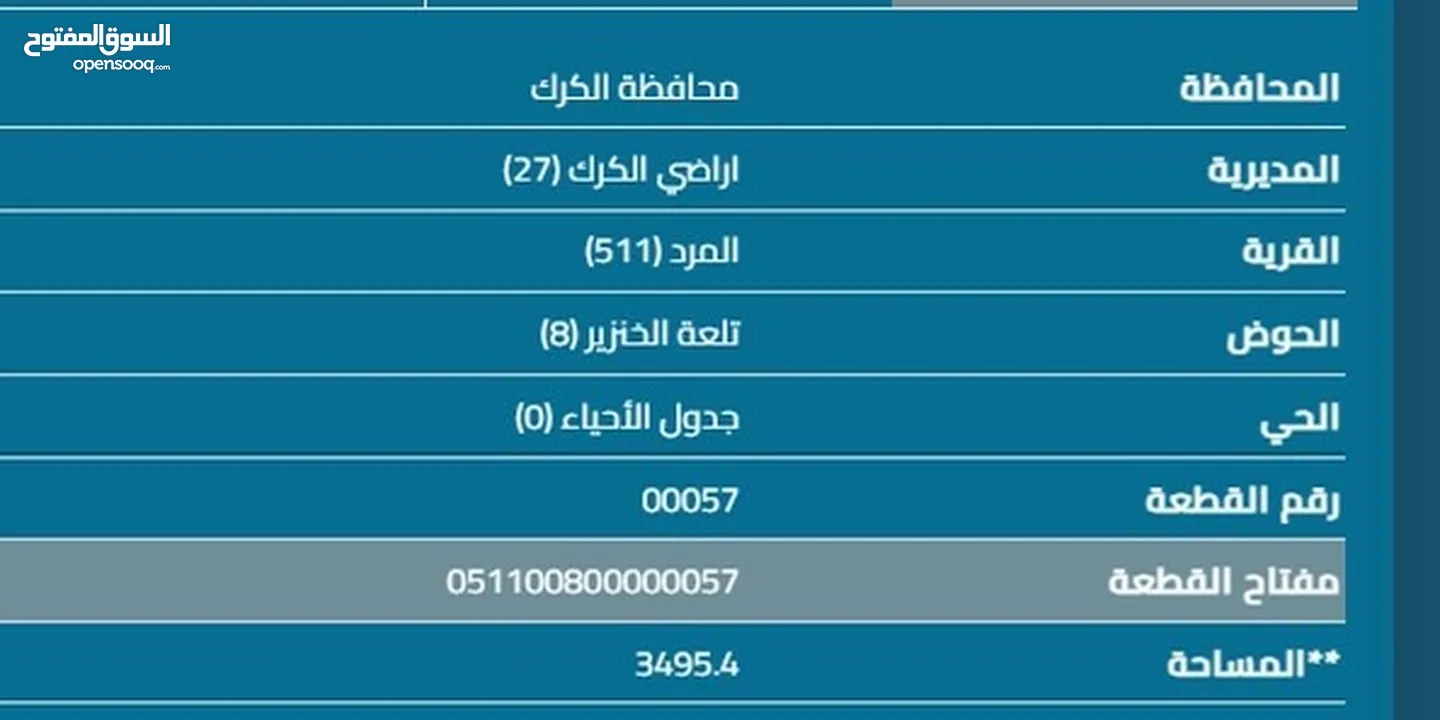 للبيع - الكرك - تلعة الخنزير (بالقرب من المستشفى الحكومي) داخل حدود بلدية الكرك