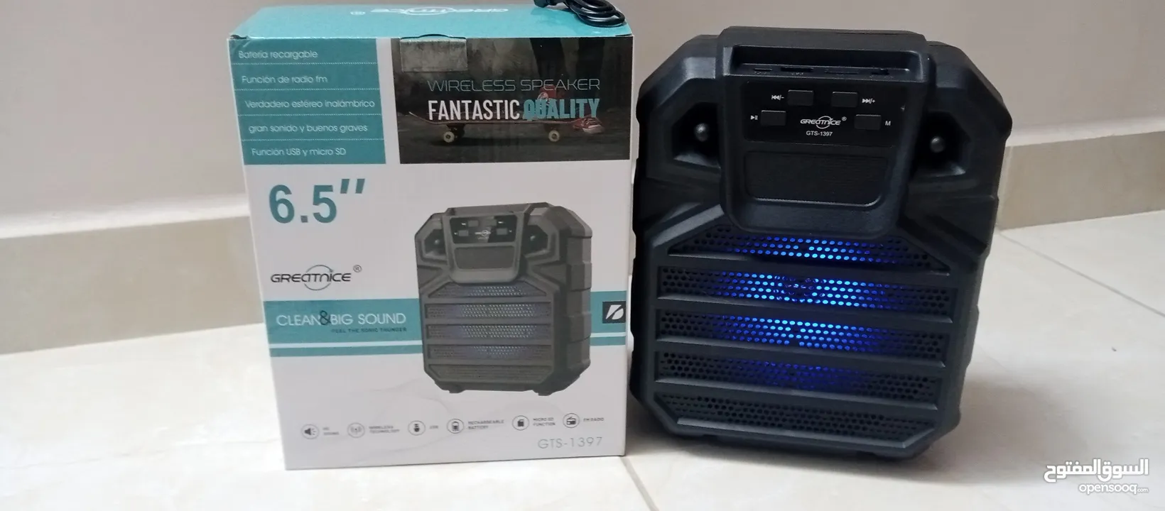 سماعات 6.5 انش شحن سماعة سبيكر بلوتوث و اضائه وراديو صوت قوي سماعه حفلات منزليه SPEAKER مكبر صوت