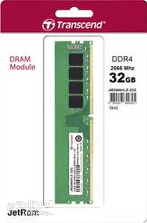 pc transcend DDR4 32 GB ram COMPUTER رامات كمبيوتر مكتبي 32 جيجا