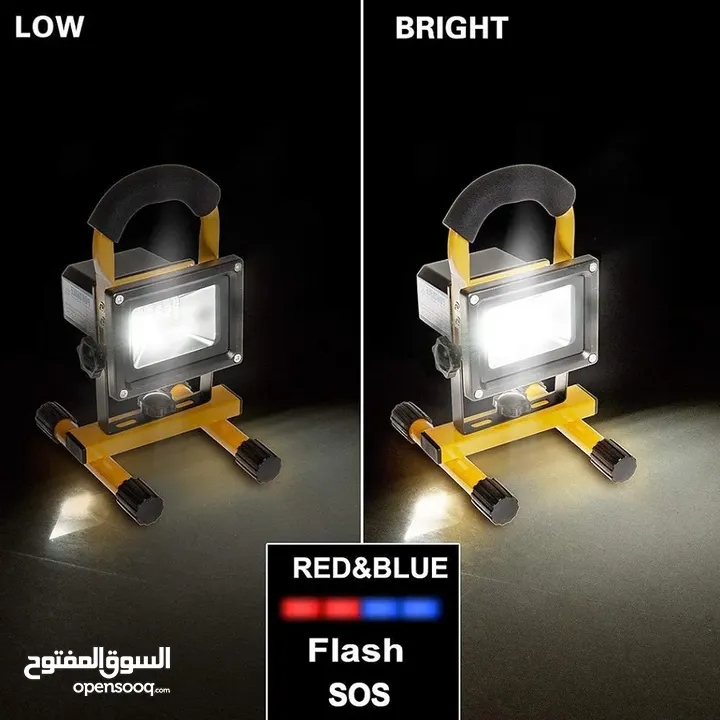 مصباح LED قابل لاعادة الشحن للتخيم والرحلات والجلسات الخارجية