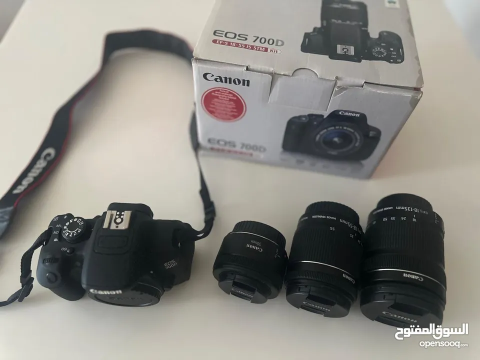 Canon 700D as a brand new with 3 canon lenses