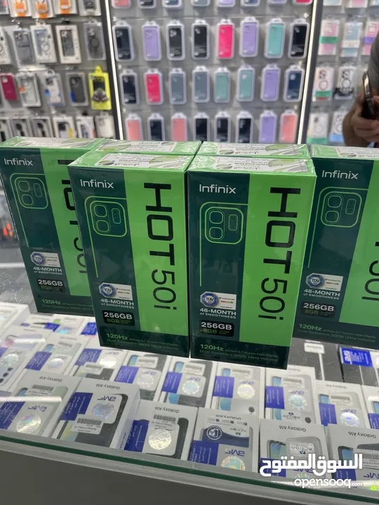Infinix hot 50i 8/256gb new جديد مسكر كفالة الوكيل