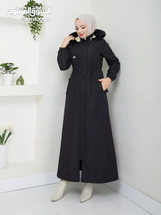 جلباب مبطن فرو ثقيل