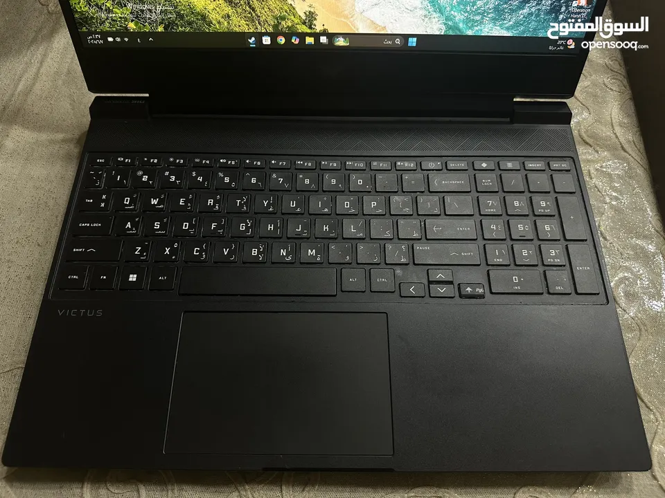 لابتوب hp victus gaming جيمينج كرت rtx 3050ti بحالة ممتازه سعرر حرررق