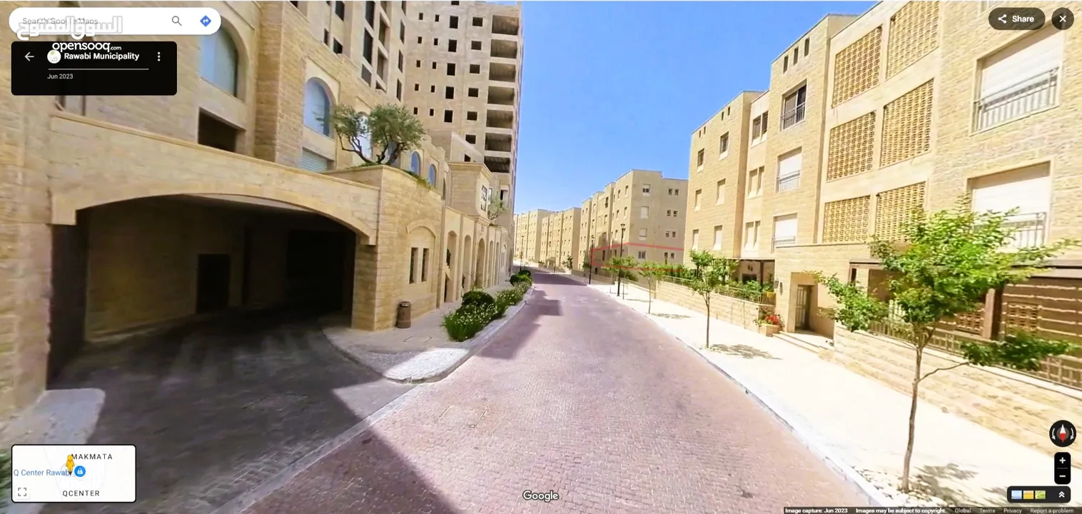 شقة مطله في روابي بمساحة 182 متر جاهز للسكن