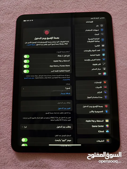 سعر حرق I pad 10   مشحون 12 مرة فقط بطارية 100%