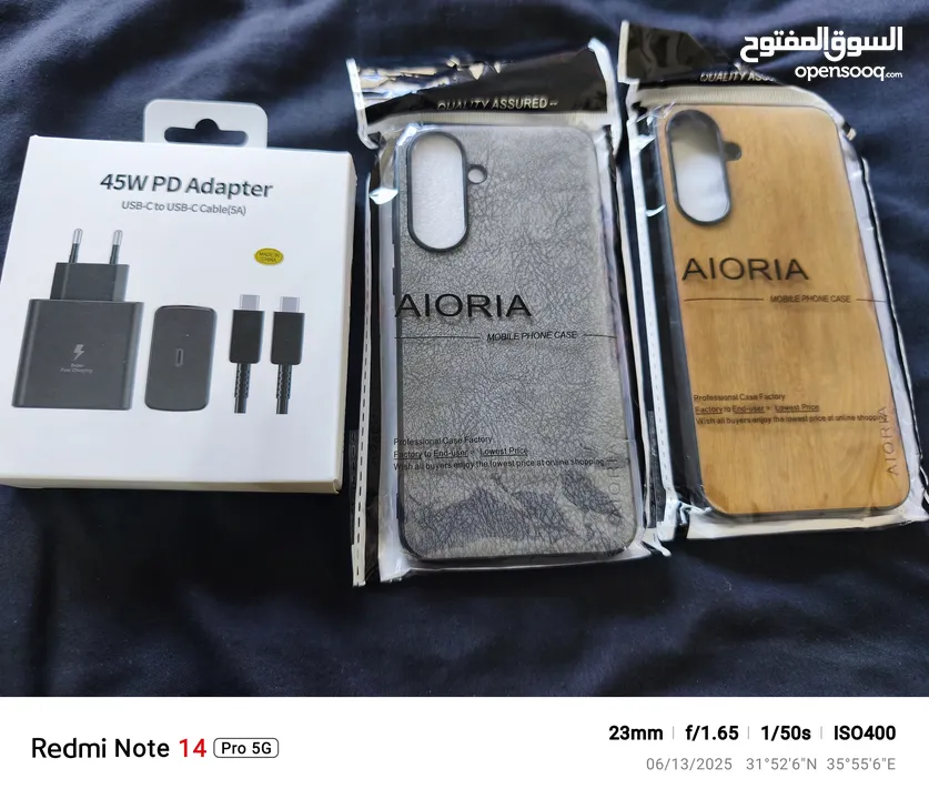 شاحن سامسونج 45W وكفرات A56 عدد2