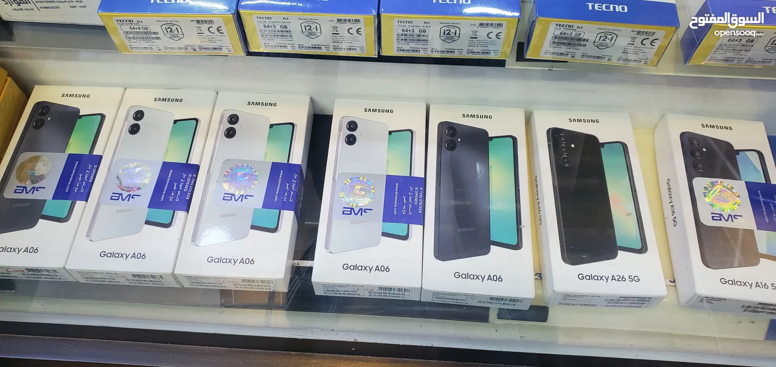 سامسونج A06 كفالة الوكيل الرسمي في الاردن سنه كامله 4 ram 64G 4 ram 128G 6 ram 128