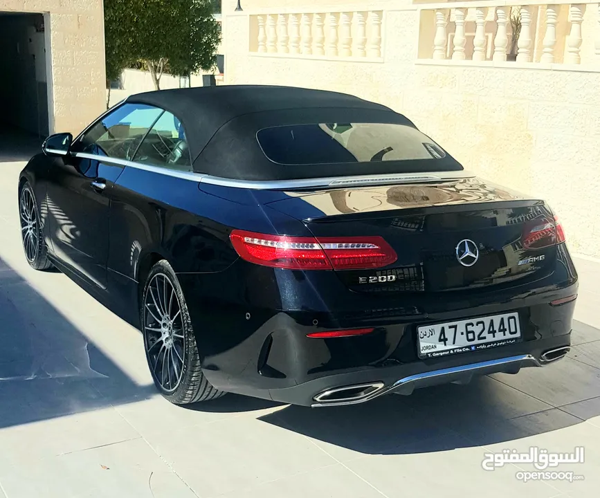 مرسيدس Convertible  E200 AMG لون اسود موديل 2018 وارد الوكاله بحاله ممتازة-بنزين