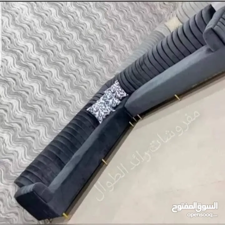 عرض خاص كورنر 9 مقاعد مع كنب مزدوجة + بفه + 7 مخدات