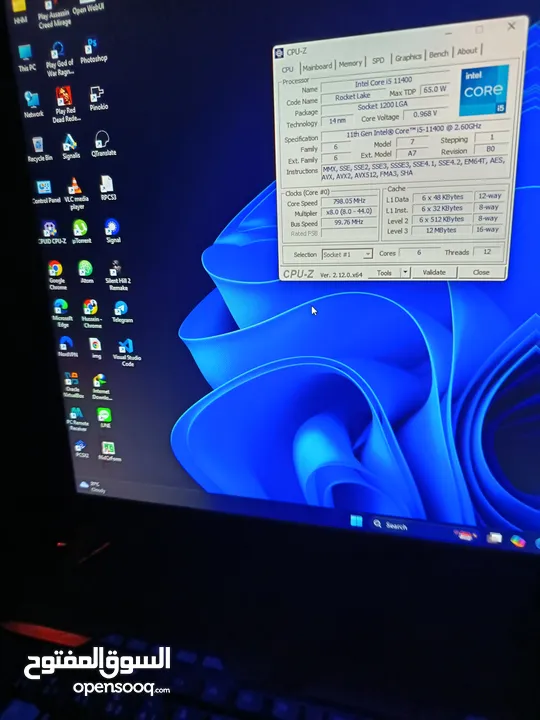 حاسبة العاب عالية المواصفات بمعالج i5-11400 و كرت rtx 3060 12g palit و ذاكرة عشوائية 32 gb