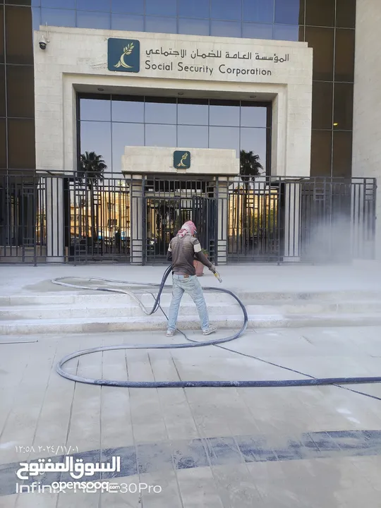 كحيل حجر تكحيل حجر قذف مائي قذف رملي عزل الحجر تنظيف الحجر عزل اسطح صيانة مباني قديمه