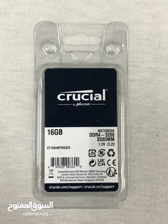 Crucail 16GB RAM for laptop