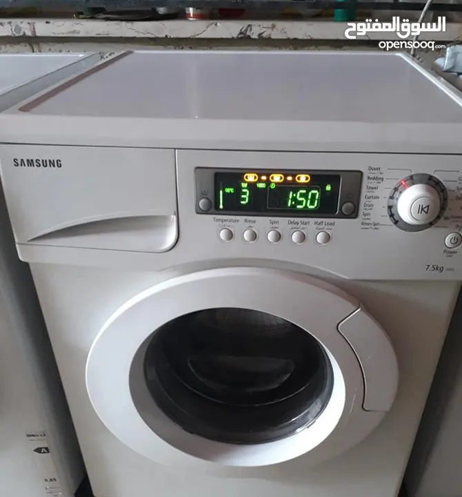غساله سامسونج 7.5g بحاله الوكاله وما فيها اي مشاكل استخدام بسيط