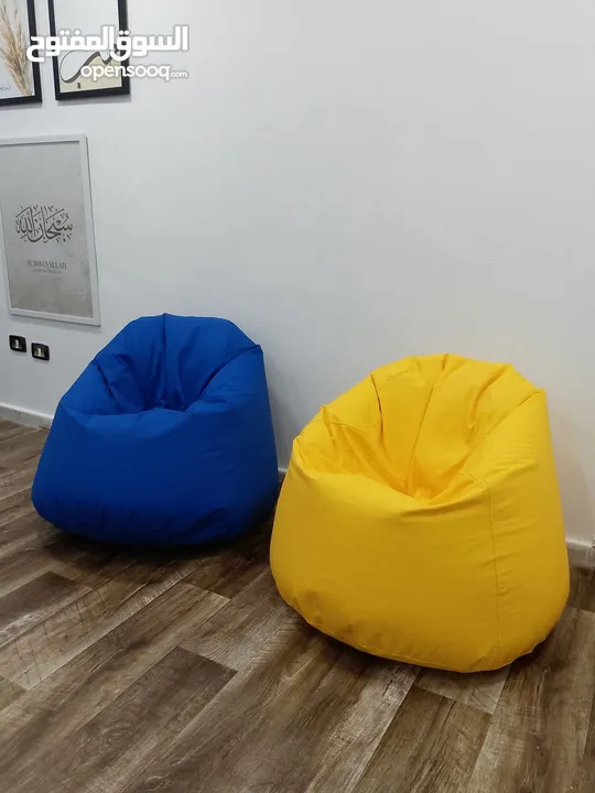 بفات بين باق bean bag مقاعد قماش ووتر بروف محشو بوليسترين. خدمة التوصيل لجميع المحافظات