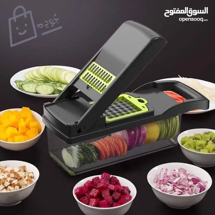 قطاعة الخضروات والفواكه 11 ب 1 كفاءة وجودة عالية وفري وقتك مع قطاعة الخضار الذكية متعددة الوظائف