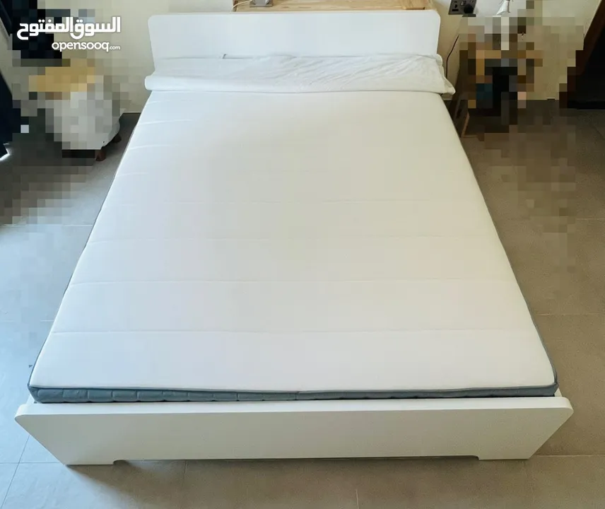 IKEA bed frame & mattress (160x200cm)  in superb conditions-1 year and 5 months old.