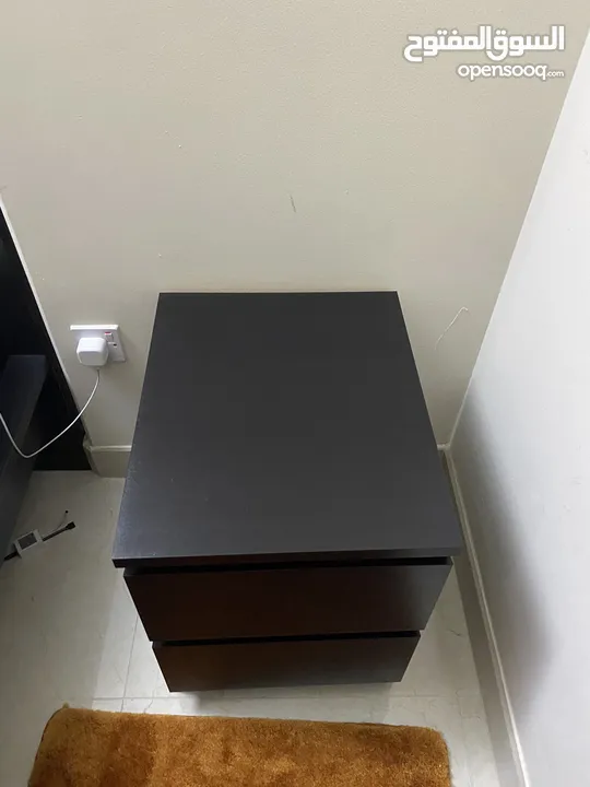 ikea black nightstand