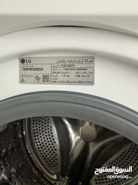 غسالة ( ل.ج ) أوتوماتيكية بالكامل،سعة  7 كغ LG wash machine 7Kg quiet motor/ inverter technology