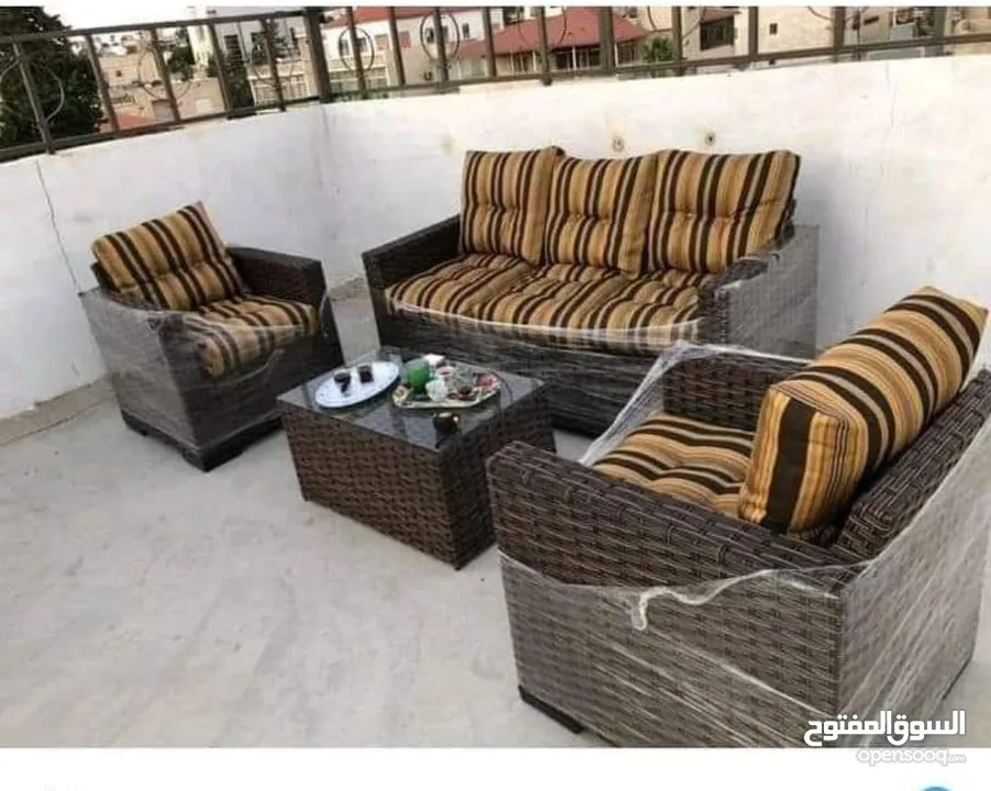 عروض على أطقم رتان الخماسي فقط 1115 شامل التوصيل داخل عمان والزرقاء