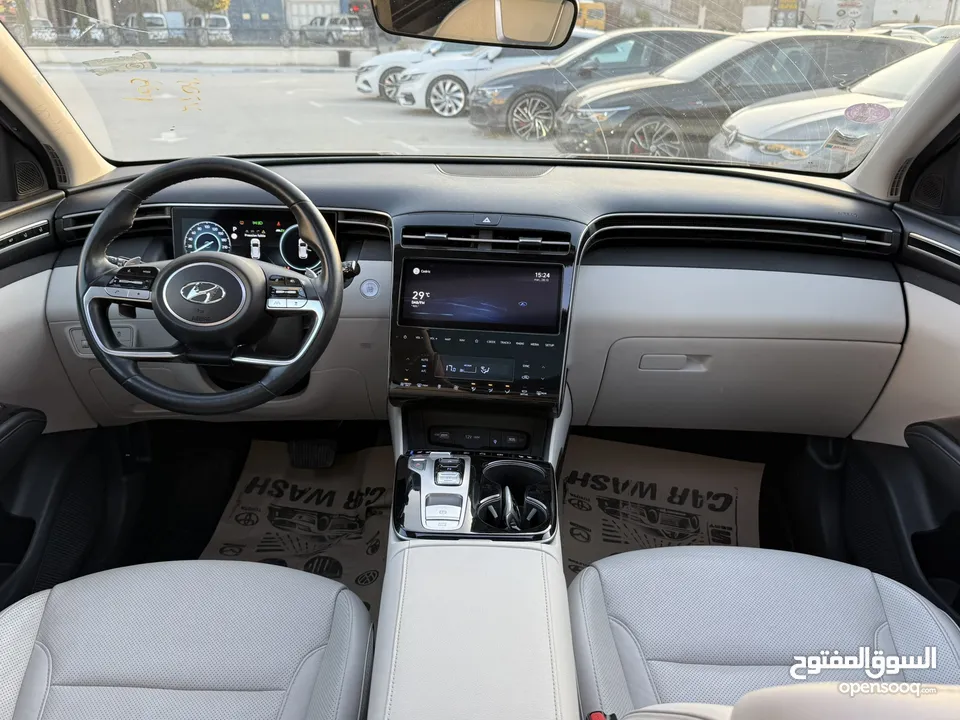 هونداي توسان ترخيص 2022 محرك 1600 هايبرد plug in/يقطع على الشحنه 65 كيلو متر  271 حصان