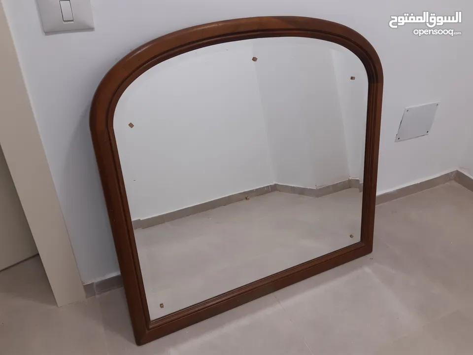 Mirror with solid wood frame