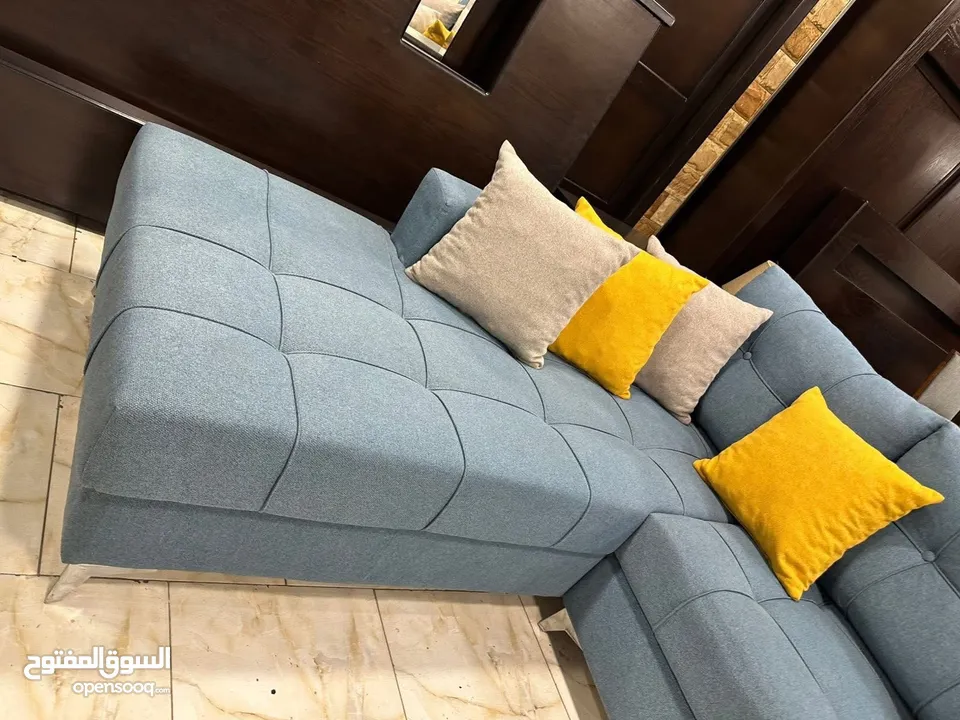 طقم كنب full modern كوالتي عالي    مصنوع من أجود أنواع خشب السويد  ، اسفنج ضغط عالي ، قماش شا