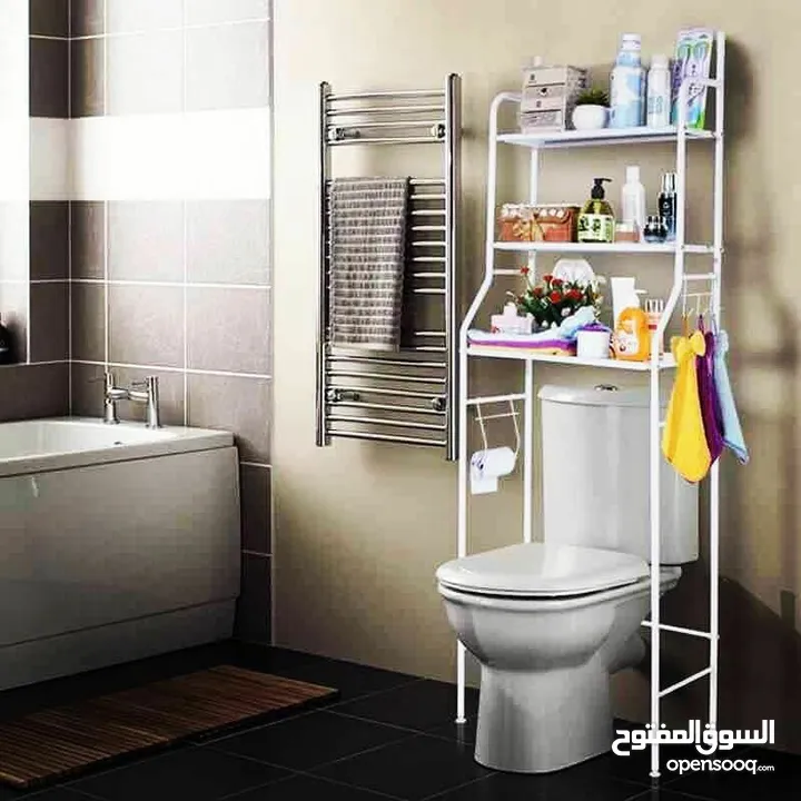 ستاند حمام أو غسالة رف مكون من 3 طبقات يوفر التخزين الكافي لكل الاحتياجات والأناقة والتميز في نفس