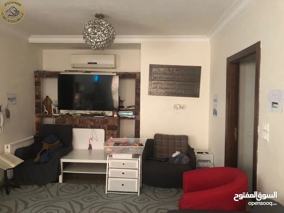 شقة أرضية مفروشة فاخرة للبيع في خلدا 200م مع حديقة وترسات 200م تشطيب سوبر ديلوكس