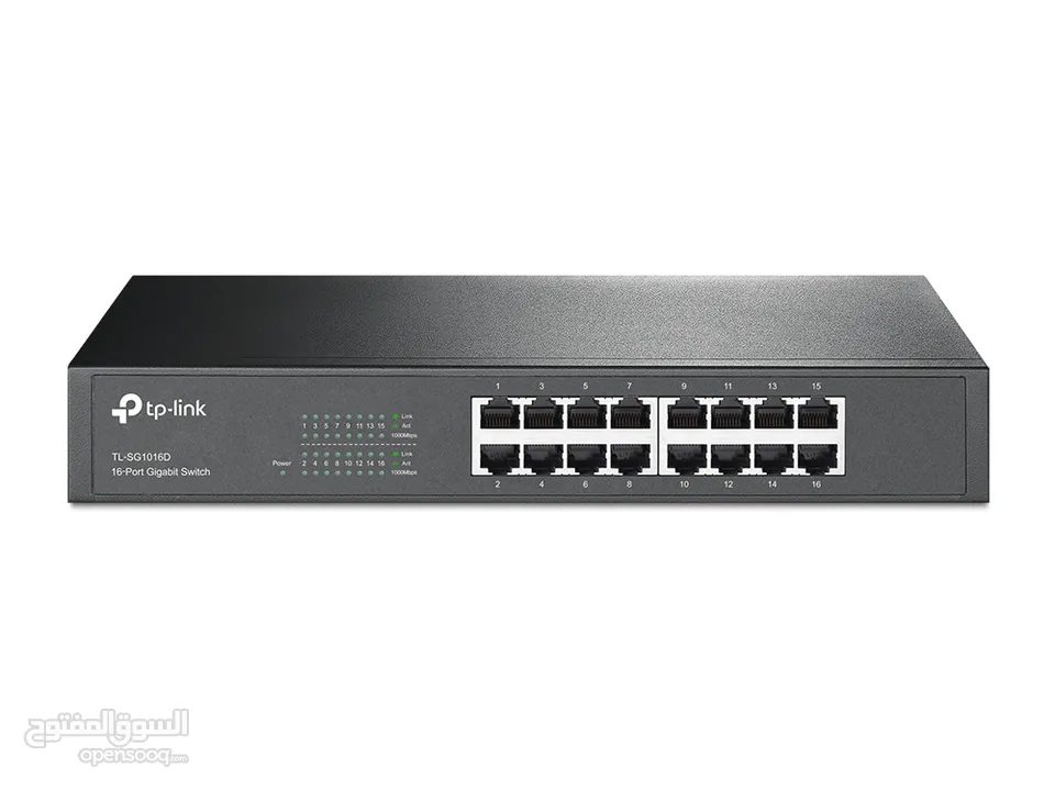 موزع شبكة انترنت 16 مدخل   TP-link Internet Switch 16x RJ45 Ports  TL-SG1016D 1000/MBps